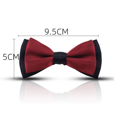 Kid's Classical Two Tone Double Layers Bow Tie