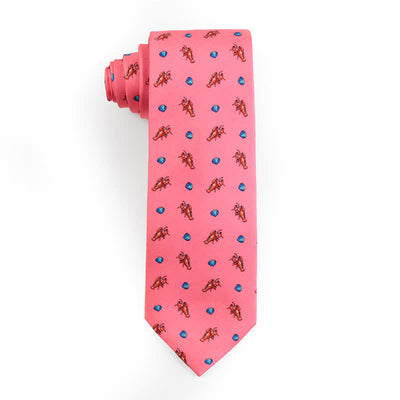 Men's Dancing Animal Motifs Pure Silk Necktie