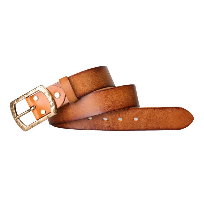 Men's Classic Retro Distressed Design Leather Belt