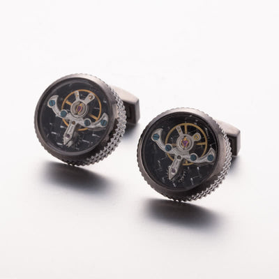 Men's Cool Tourbillon Mechanical Watch Cufflinks