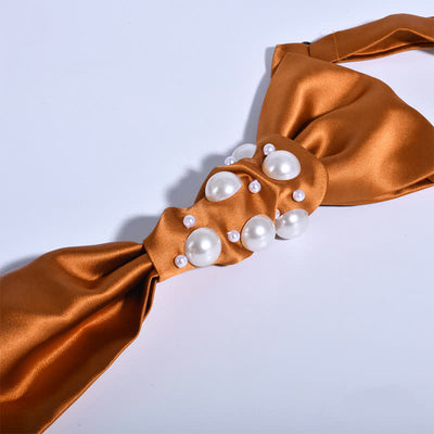 Men's Vintage Look Pearls Wedding Necktie