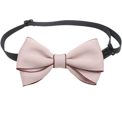 2Pcs Kid's Solid Color Folded Shape Bow Tie Set