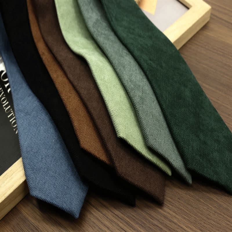 Men's Classic Solod Color Vintage Formal Necktie