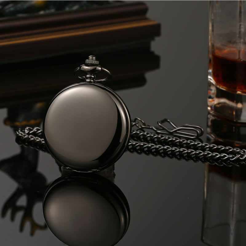 Casual Double Hunter Case Mechanical Pocket Watch