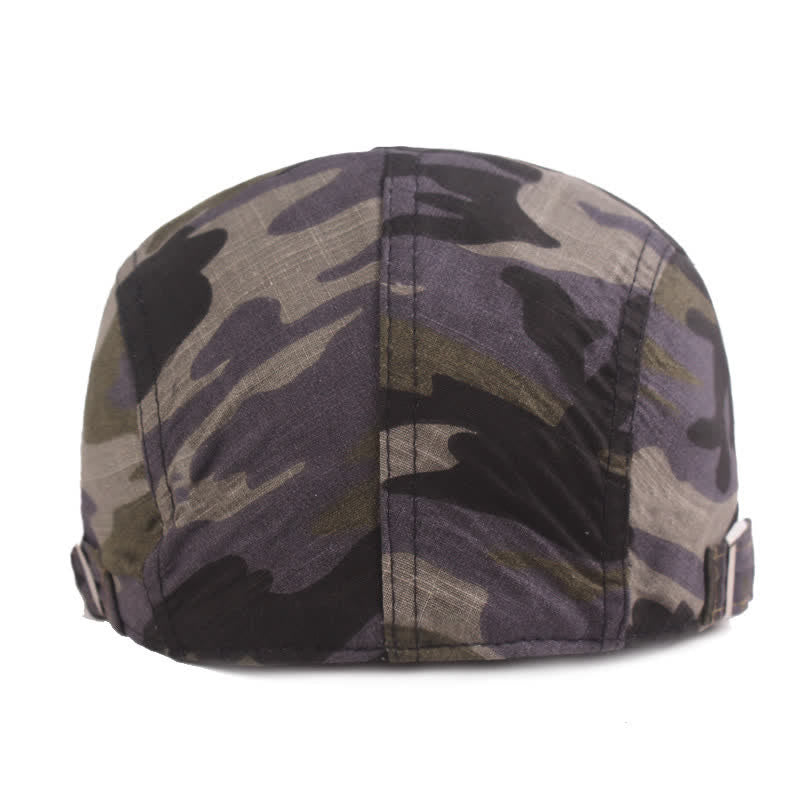 Camouflage Pattern Newsboy Flat Beret Hat