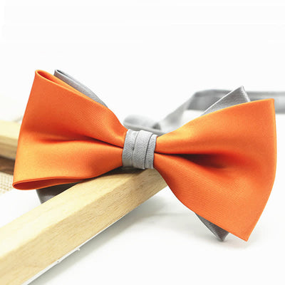 Men's Two Tone Double-Deck Wedding Business Bow Tie