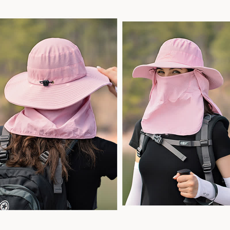 Men's Detachable Face Mask Hiking Bucket Hat