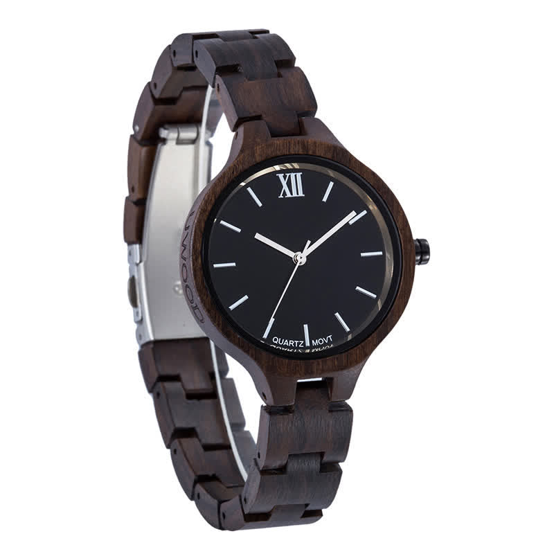 Women's Luxury Natural Wood Thin Strap Wooden Watch