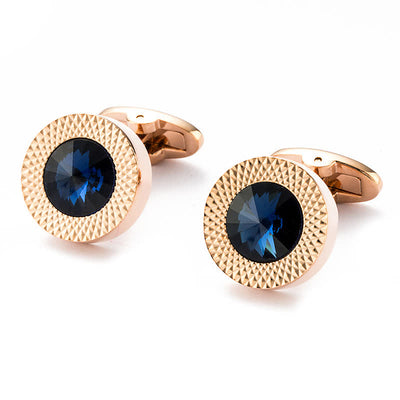 Men's Alluring Gemstone Crystal Cufflinks