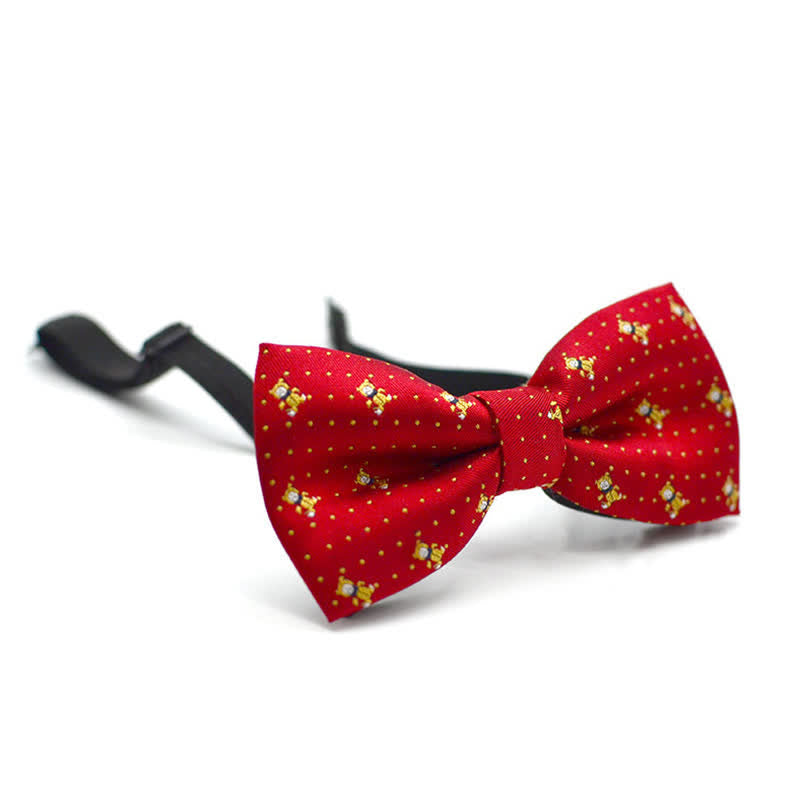 Kid's Funy Cartoon Motifs Twilled Bow Tie