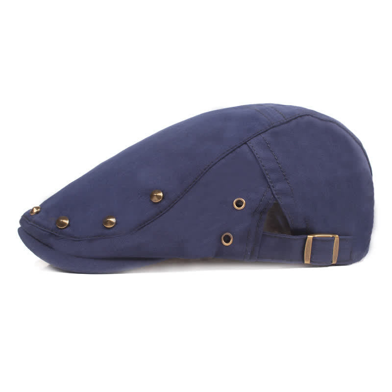 Stylish Punk Rivet Studded Newsboy Beret Hat