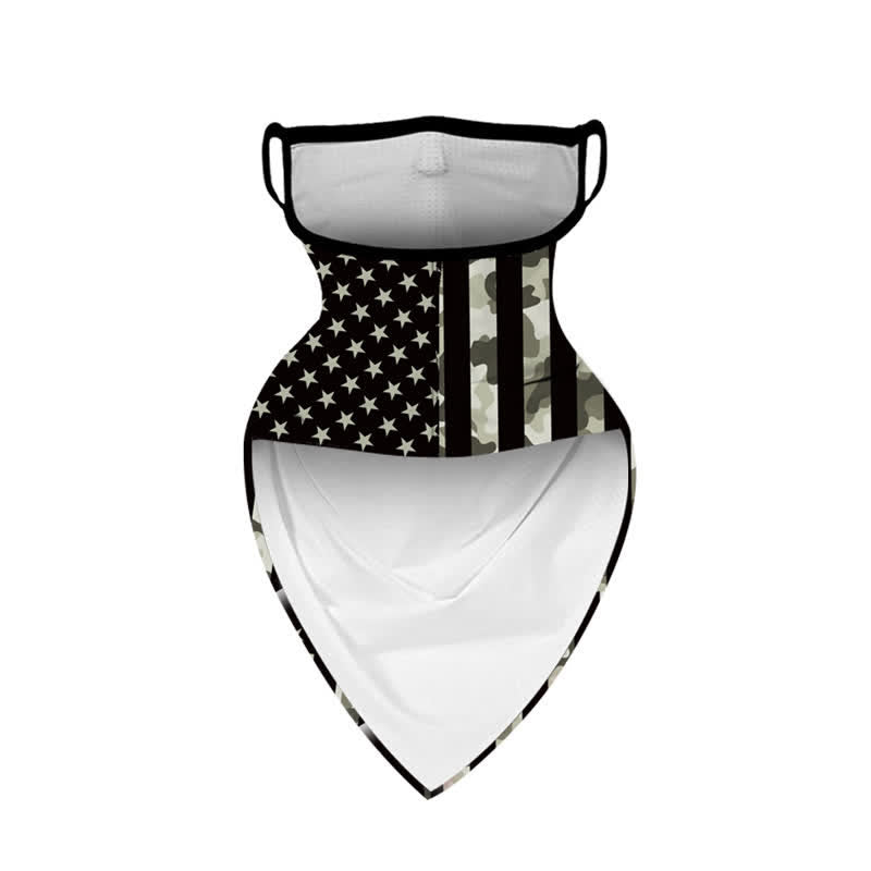 American Flag Ear Hanging Loops Face Mask Bandana