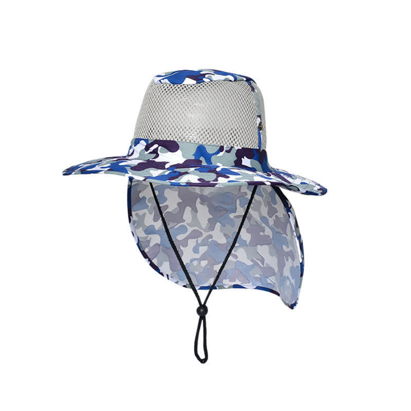 Men's Camouflage Sun Mesh Design Bucket Hat