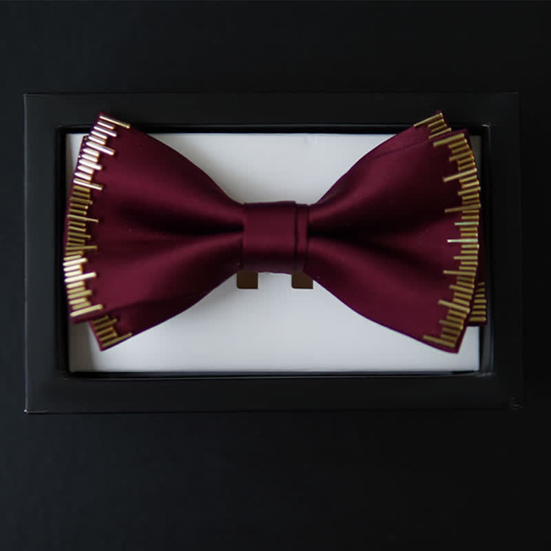 Men's Luxury Dazzling Golden Light Bow Tie