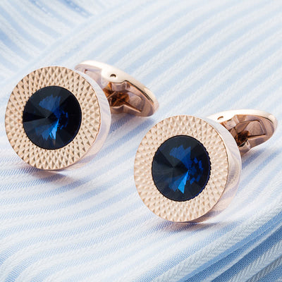 Men's Alluring Gemstone Crystal Cufflinks