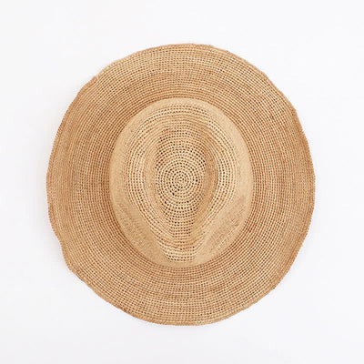 Outing Beach Sunshade Natural Raffia Straw Hat