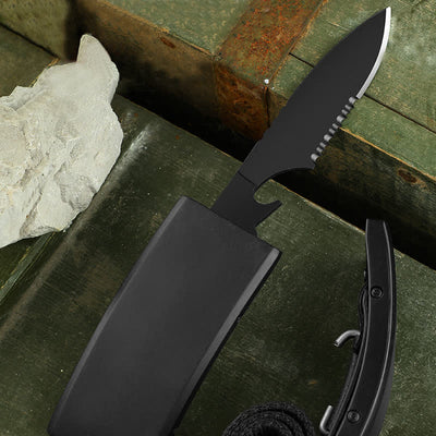 Men's Multifunctional Nylon Belt with Retractable Knife