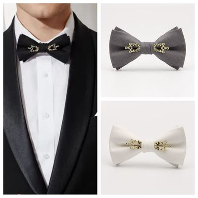 Men's Metallized Flower Festival Wedding Bow Tie