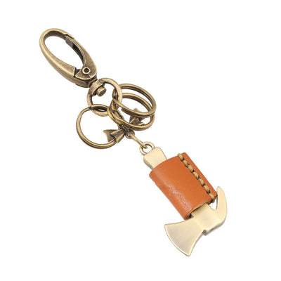 Cute Mini Hammer Bow Knot Leather Keychain