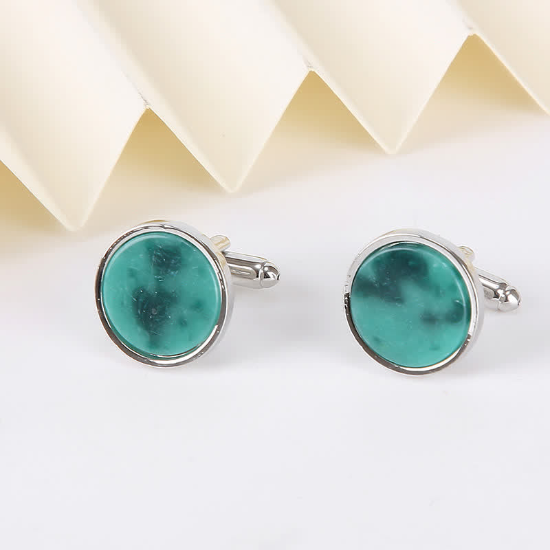 Men's Marble Stone Pattern Business Cufflinks