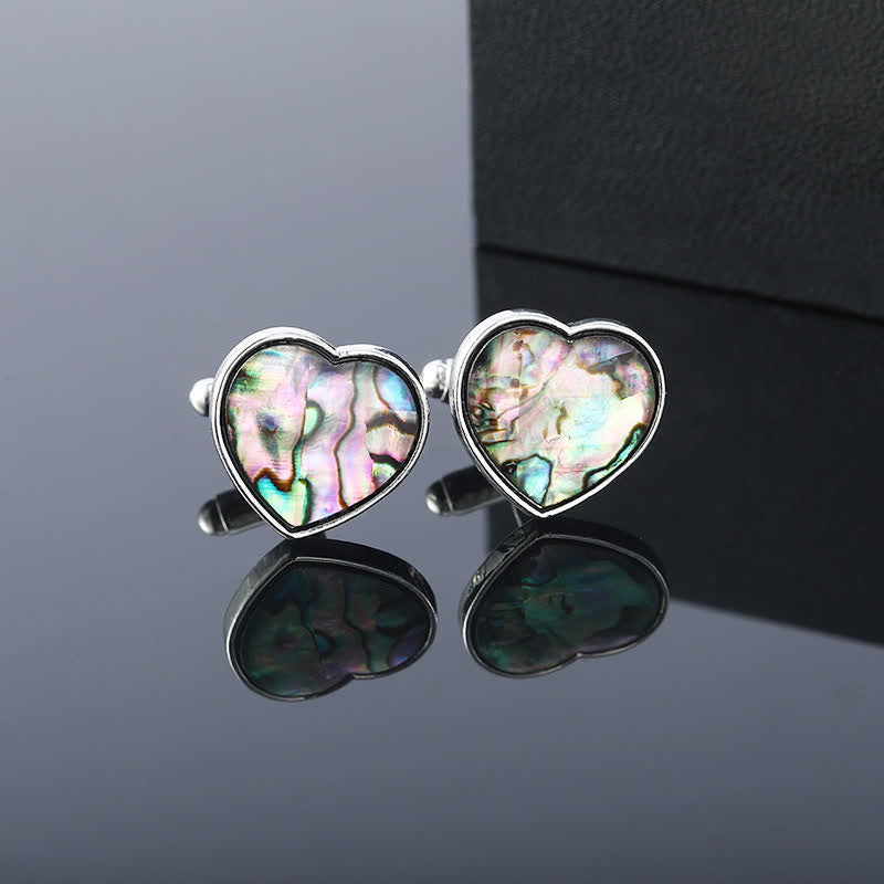 Men's Colorful Abalone Shell Stone Shirt Cufflinks