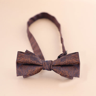 Men's Glitter Rhinestone Double Layer Pointy Bow Tie