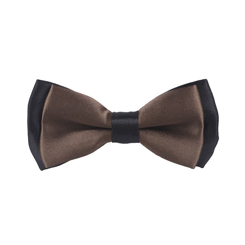 Kid's Classical Two Tone Double Layers Bow Tie