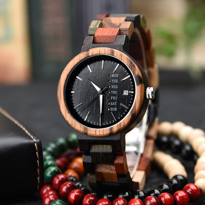 Men's Vintage Different Wood Wooden Watch