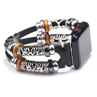 Embossed Ornament Wristband Watch Band