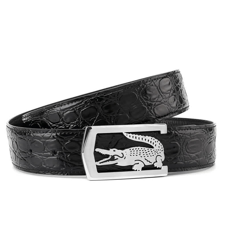 Men's Stylish Cartoon Crocodile Buckle Leather Belt