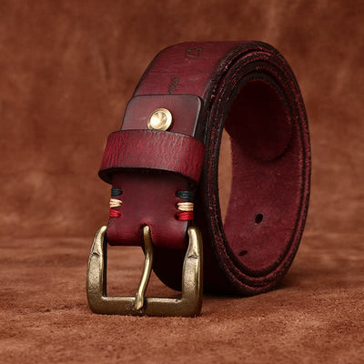 Totem Pattern Laser Engraving Strap Leather Belt