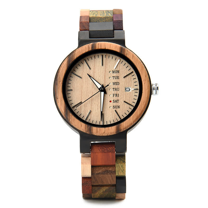 Men's Vintage Different Wood Wooden Watch