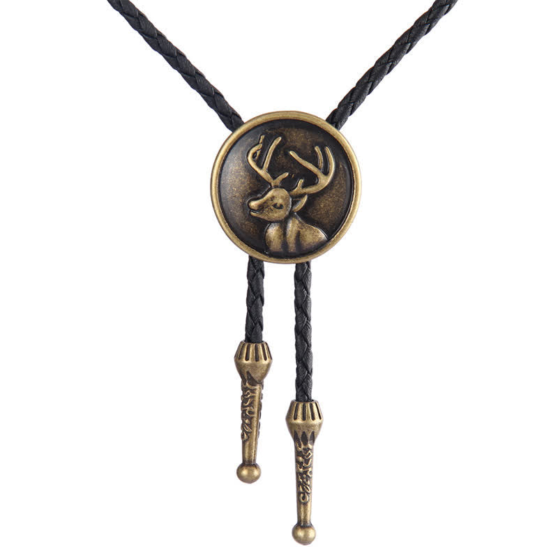 Western Deer Head Cowboy Rodeo Bolo Tie