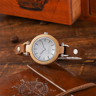 Women's Elegant Lightweight Natural Wooden Watch