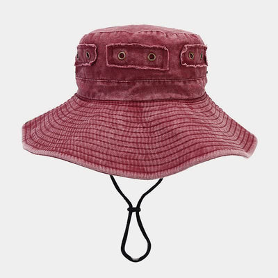 Unisex Denim Patch Sun Protection Bucket Hat