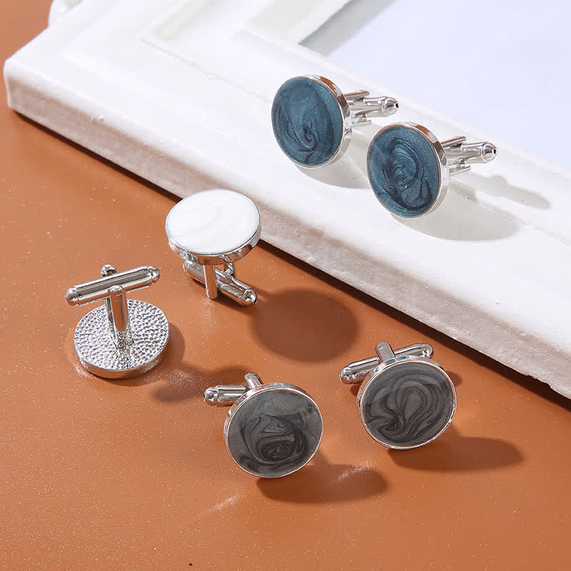 Men's Versatile Round Style Shirt Cufflinks