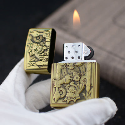 Skull King Grinding Wheel Refillable Butane Lighter