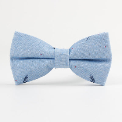 Men's Lovely Birds Feather Printed Cotton Bow Tie