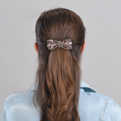 Women's Shiny Twist Bow Knot Shape Hair Clip