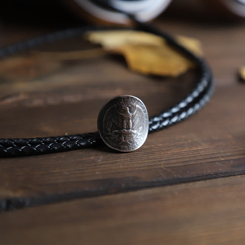 Splendid Flying Eagle Bird Coin Bolo Tie