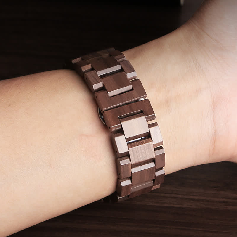 Natural Walnut Wooden Strap Watch Band