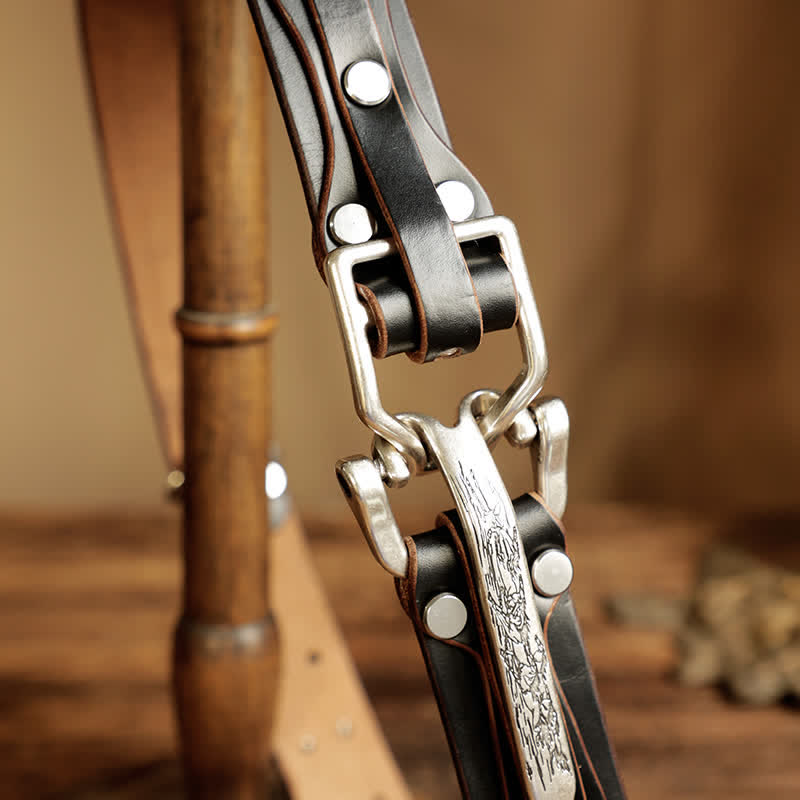 Men's Adventure Western Cavalry Leather Belt