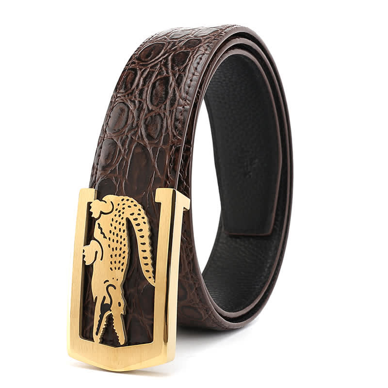 Men's Stylish Cartoon Crocodile Buckle Leather Belt