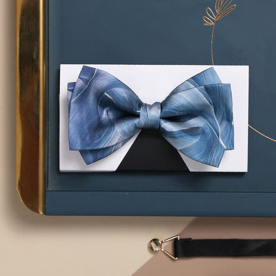 Men's Luxury Abstract Pattern Double Layered Bow Tie