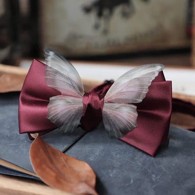 Men's Vintage Organza Butterfly Bow Tie