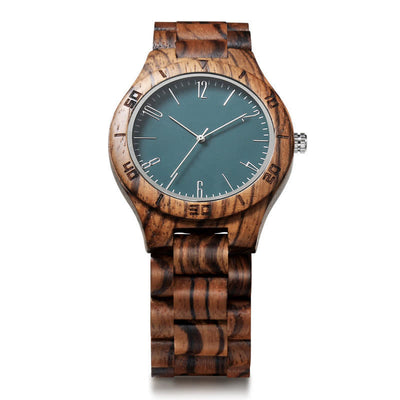 Men's Creative Two-Tone Quartz Wooden Watch
