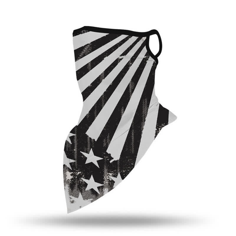 American Flag Ear Hanging Loops Face Mask Bandana