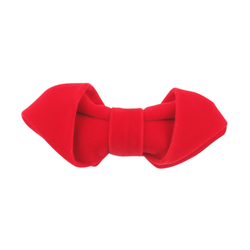 Men's Velvet Solid Color Party Business Pointed Bow Tie