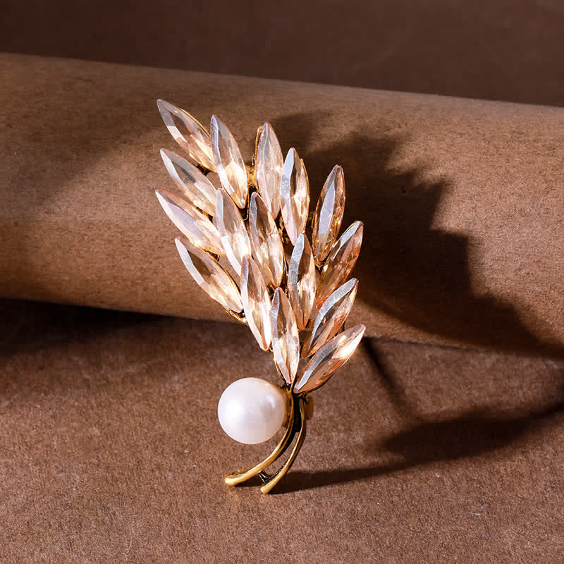 Women's Ancient Golden Wheat Bouquet Brooch