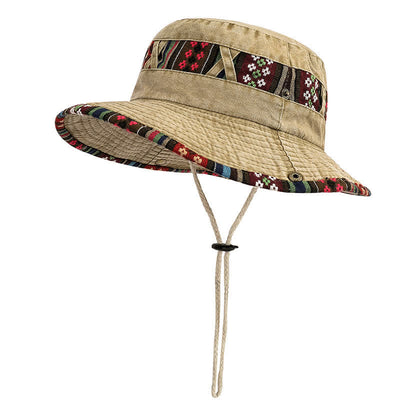 Unisex Boho Geometric Floral Bucket Hat